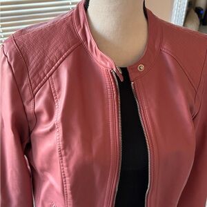 Express Pink Leather Moto